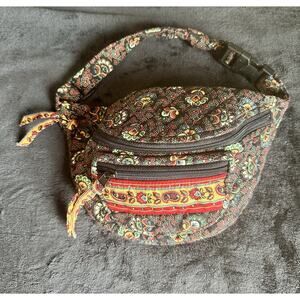 Vintage Vera Bradley Black Walnut Fanny Pack 1990s Made In USA